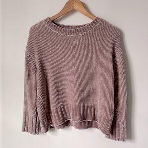 🟢 5/$25 Cynthia Rowley | Pink Chenille Pullover Crewneck Sweater | Size L
